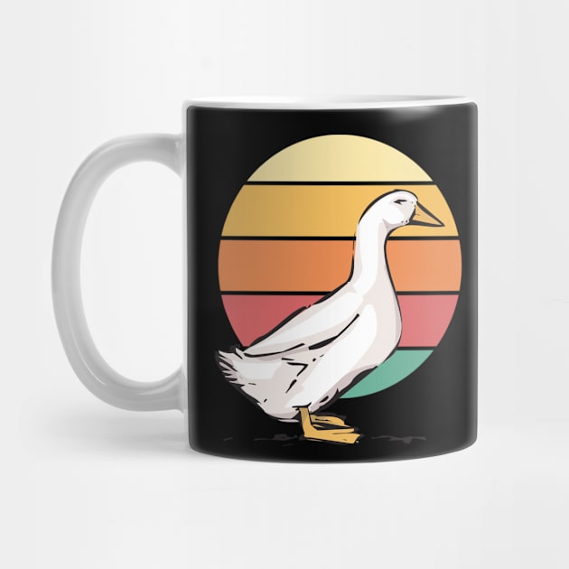 Duck Retro Vintage Sunset by Little Duck Designs